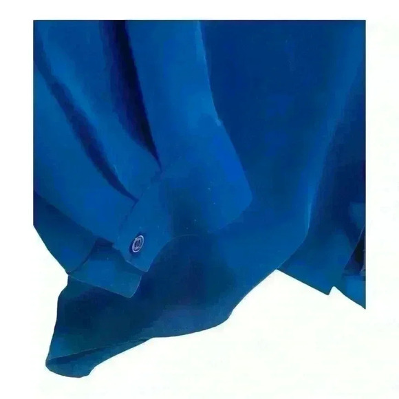 Chico's Women's Blue Long Sleeve Blouse Size 3 Casual Top - Picture 3 of 5